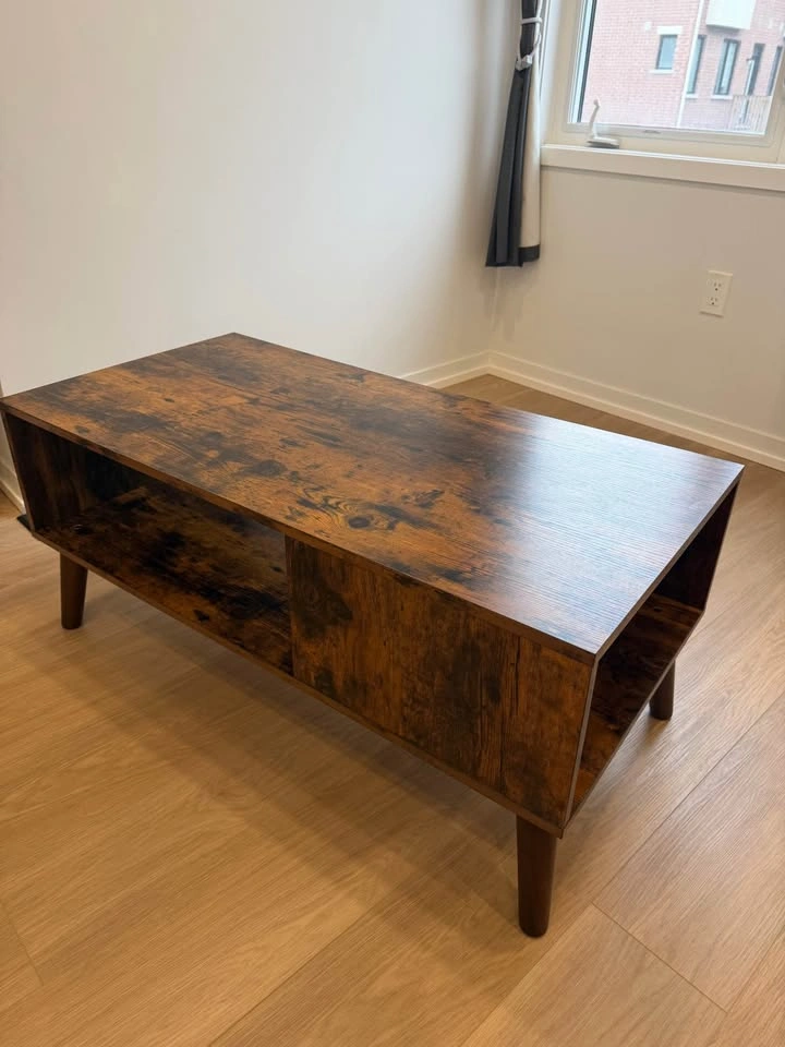 Mid-Century Modern Coffee Table – Rustic Brown - photo 2