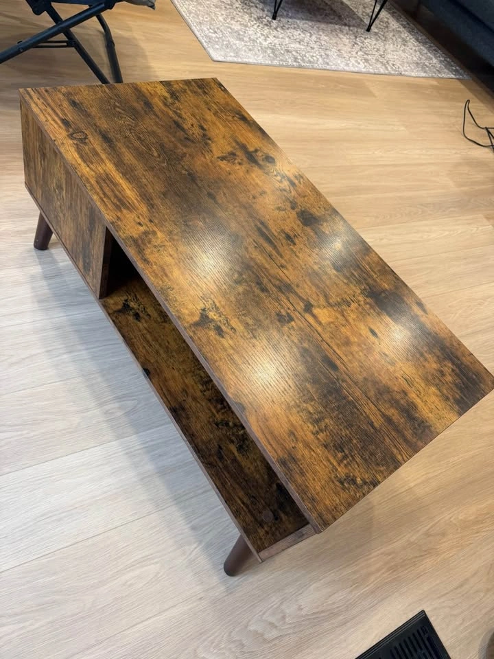 Mid-Century Modern Coffee Table – Rustic Brown - photo 4