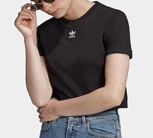 Adidas Roll-up Sleeve Crop Top - Women's XS