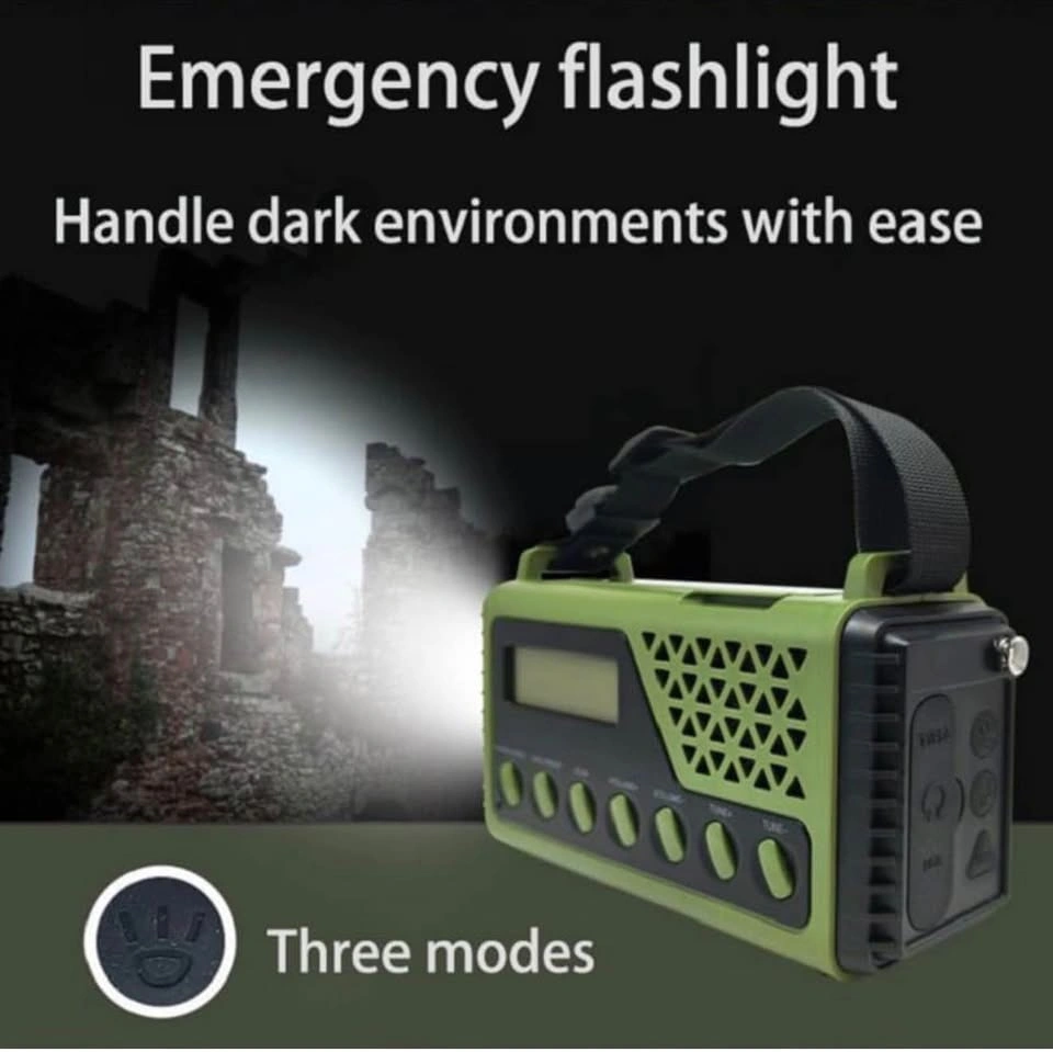 (New)8000mAh Emergency Radio w/ Bluetooth 5.0, Solar/Hand Crank - photo 3