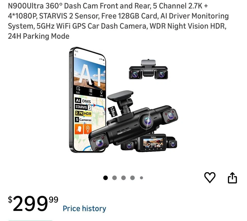 5 Channels AI Dash Cam - Brand New
