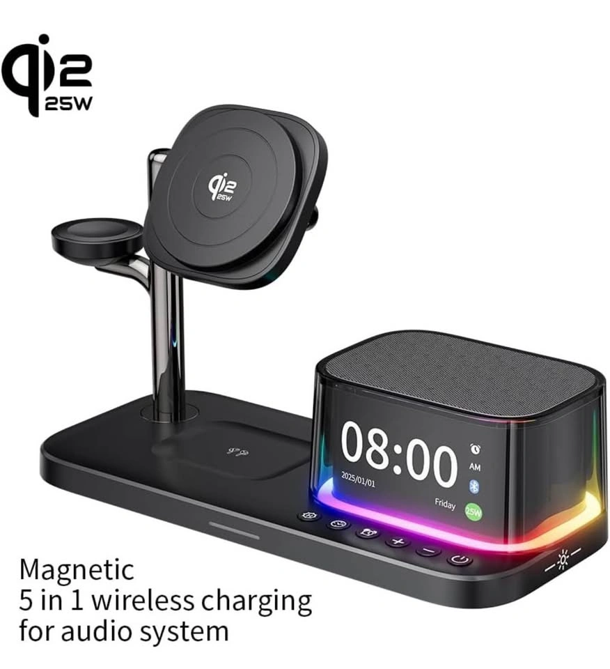 25W Fast Charging 5-in-1 Wireless Charger Stand - photo 2