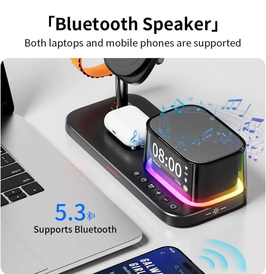 25W Fast Charging 5-in-1 Wireless Charger Stand - photo 4