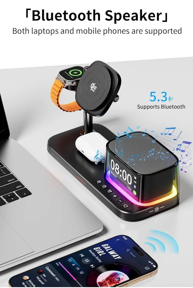 25W Fast Charging 5-in-1 Wireless Charger Stand - photo 5