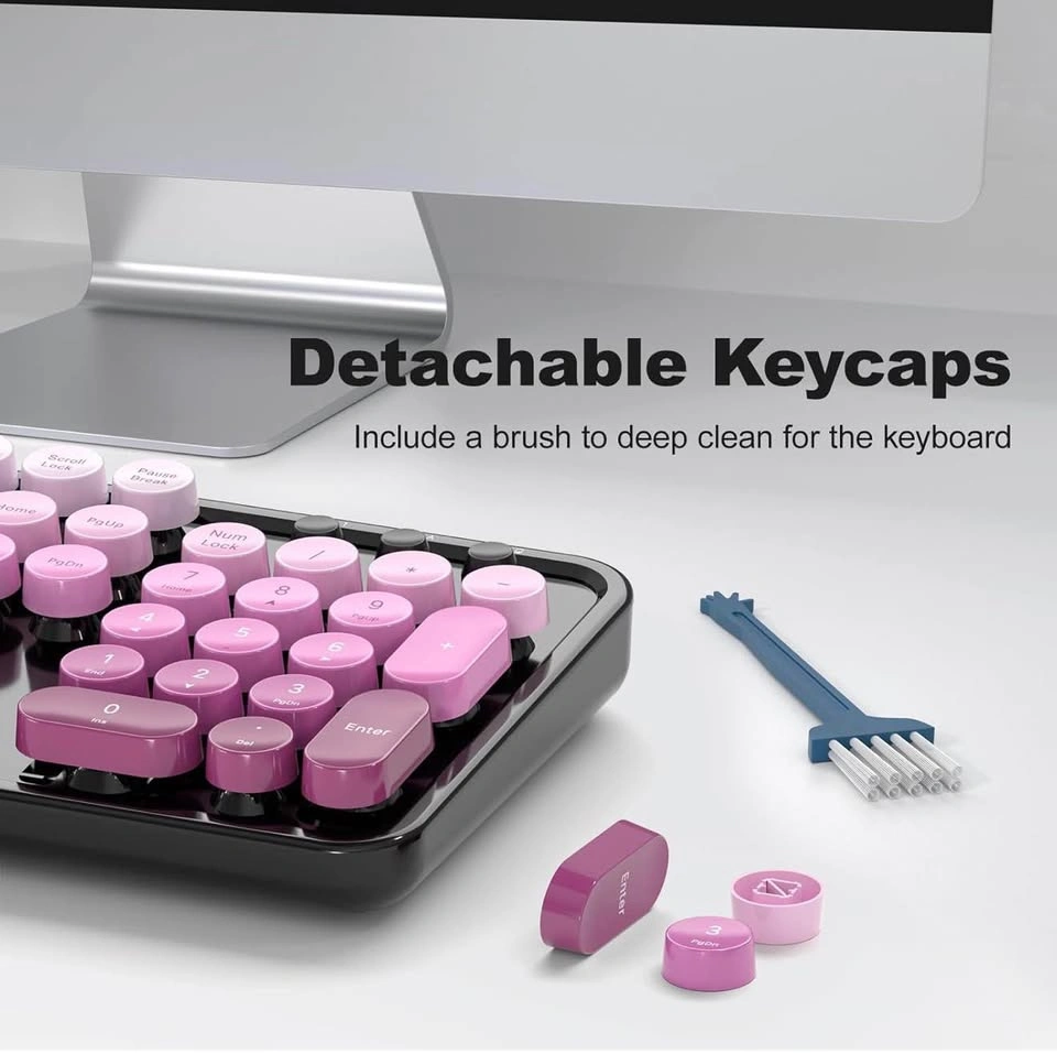 (New) Wireless Keyboard and Mouse Combo (Black Pink Gradient Col - photo 5