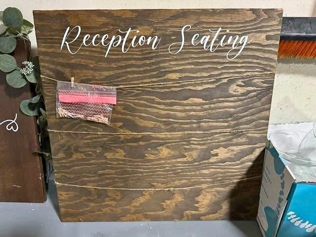 Reception Seating Sign