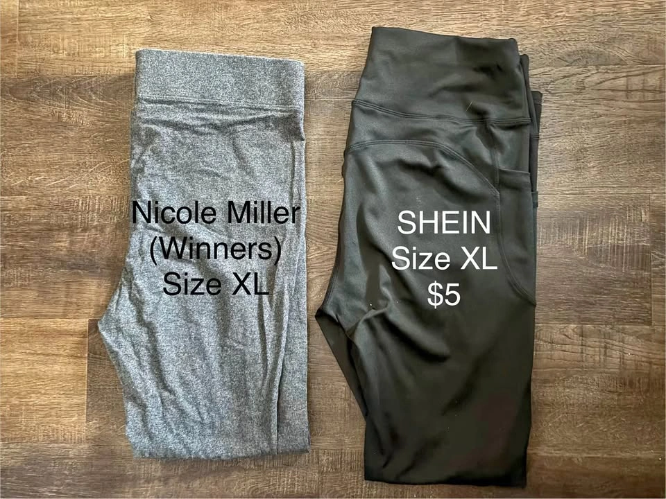 XL Leggings - Grey Nicole Miller & Black SHEIN
