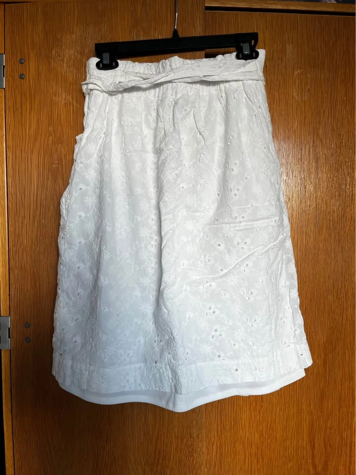 Jill Stuart White Laced Tie-Waist Skirt - photo 3