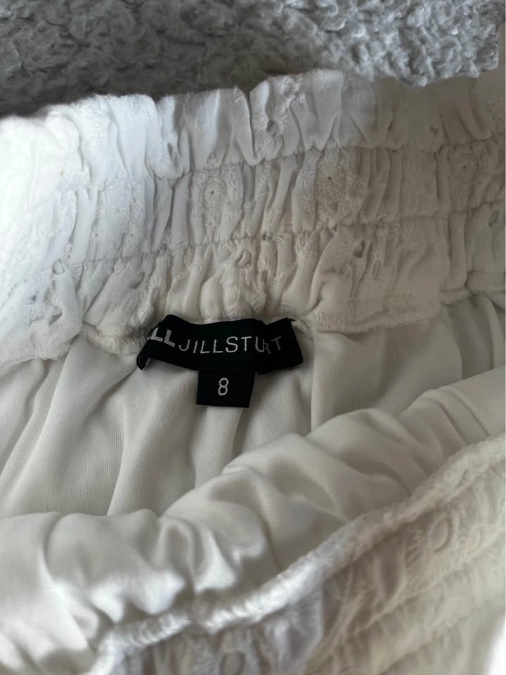 Jill Stuart White Laced Tie-Waist Skirt - photo 4