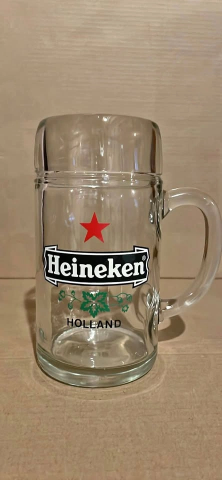 Large Heineken Holland Glass Mug Beer Stein