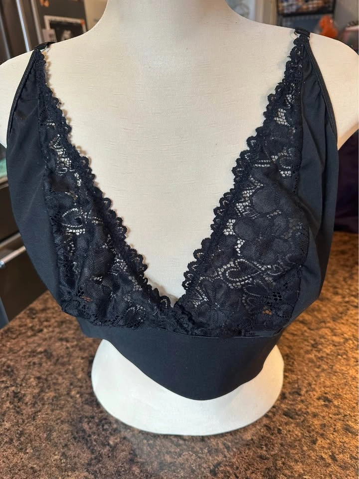 Black Wire-Free Bralette - Size 4X - photo 2