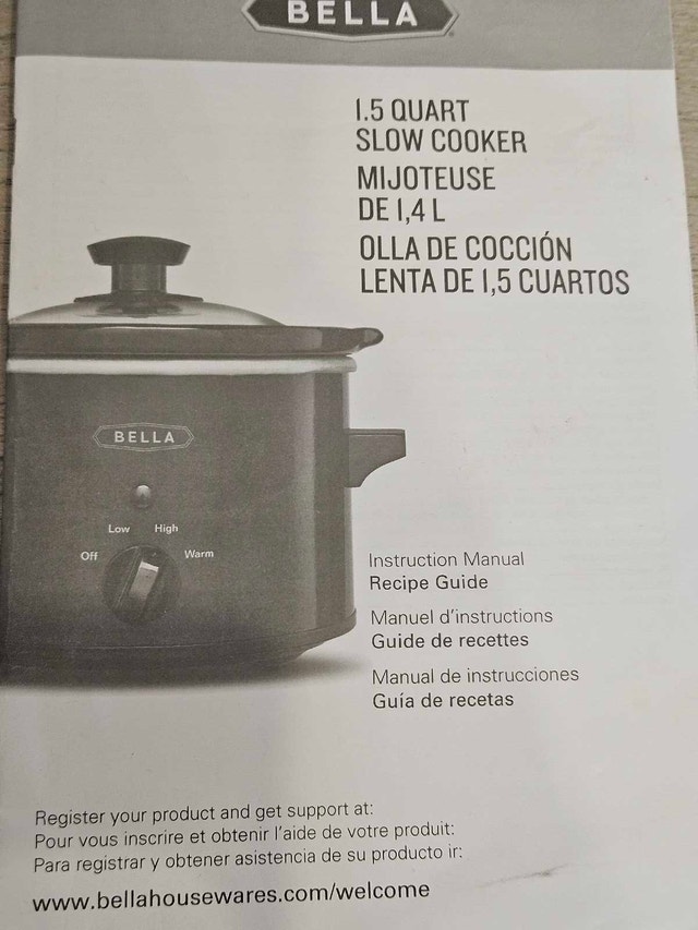 Bella 1.5 Qt Slow Cooker - photo 2