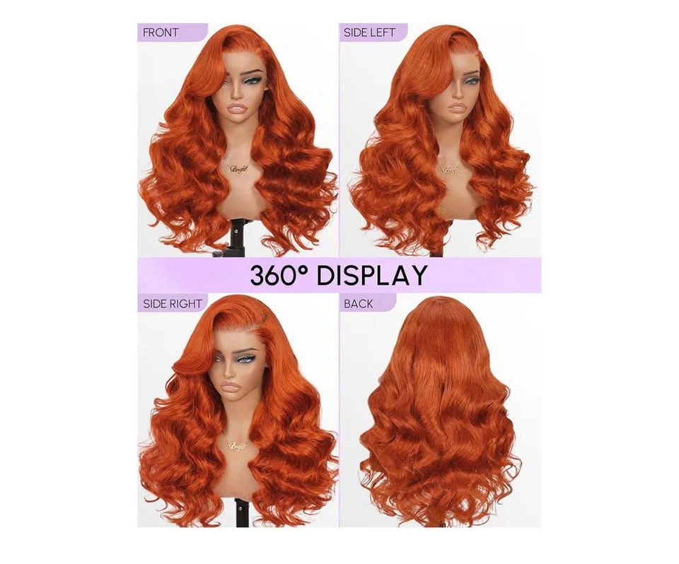 30 Inch Ginger Wig Human Hair - photo 2