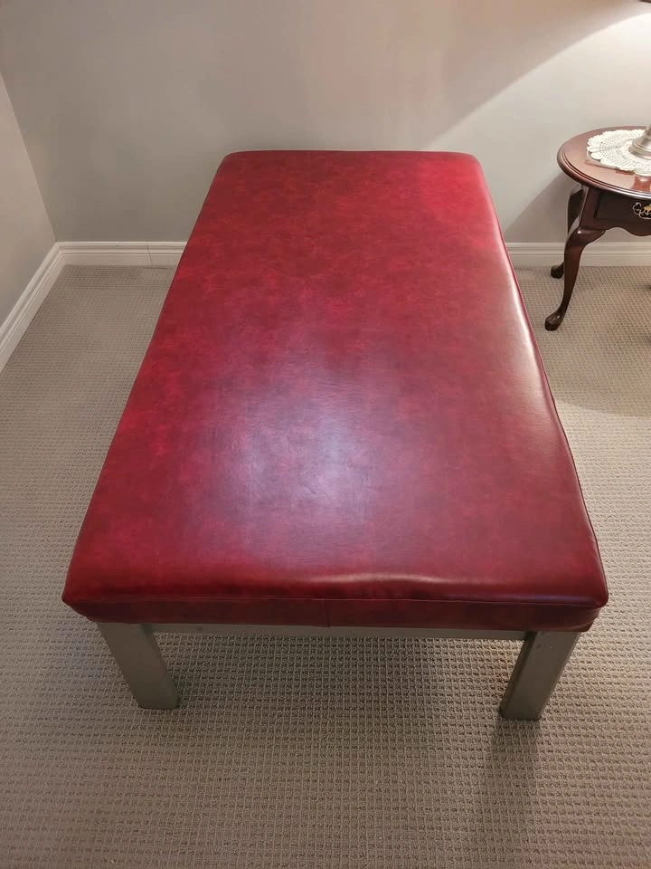 Strong steel bench with thick foam top and covered with vinyl. - photo 2