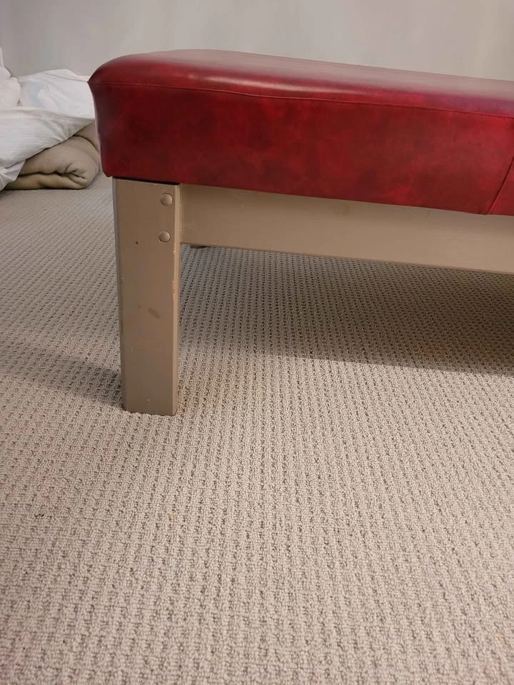 Strong steel bench with thick foam top and covered with vinyl. - photo 3