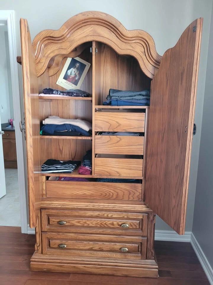 Solid Wood Armoire Wardrobe 38x18x75.5 inches - photo 2