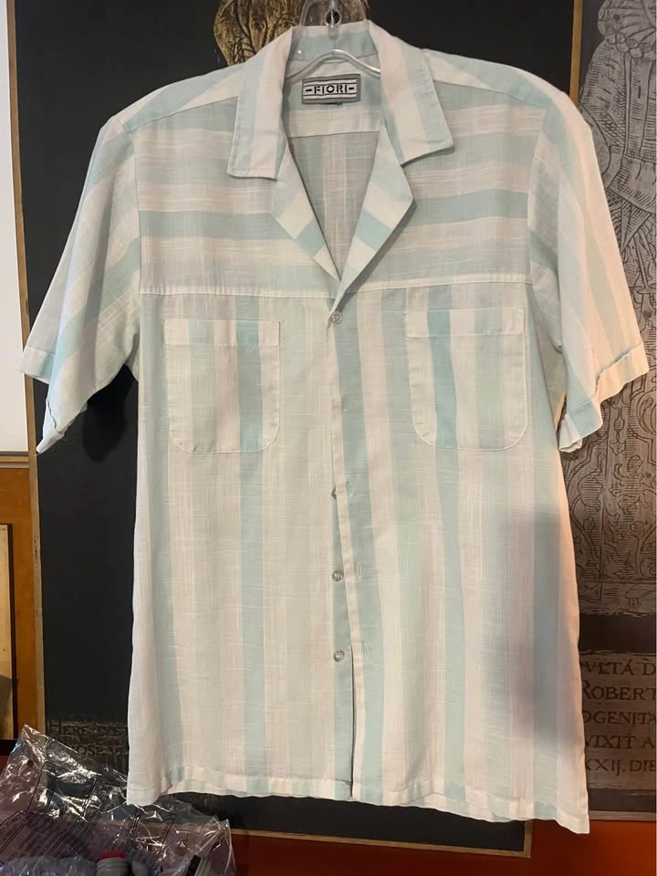 Fiori Vintage Camp Collar Men's Button Up - Medium - photo 4