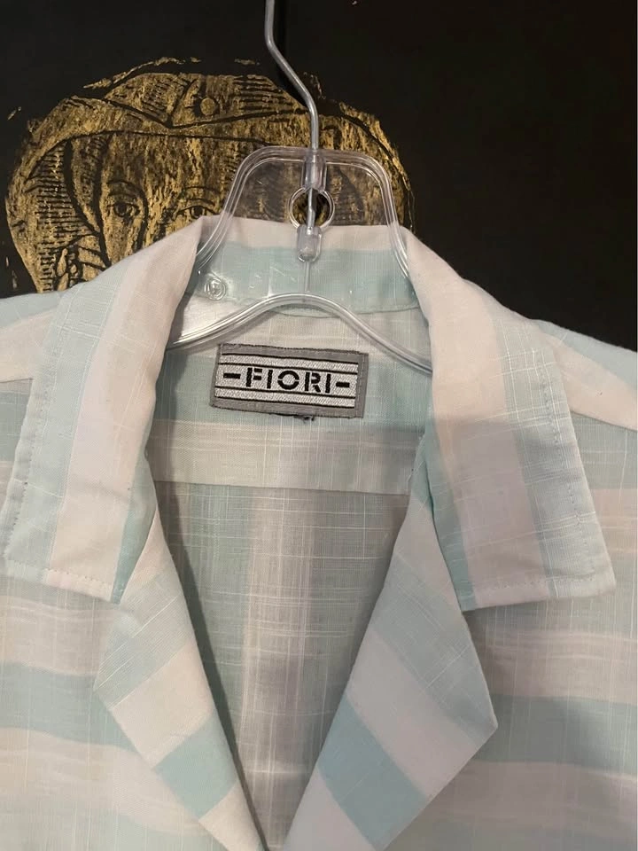 Fiori Vintage Camp Collar Men's Button Up - Medium - photo 5