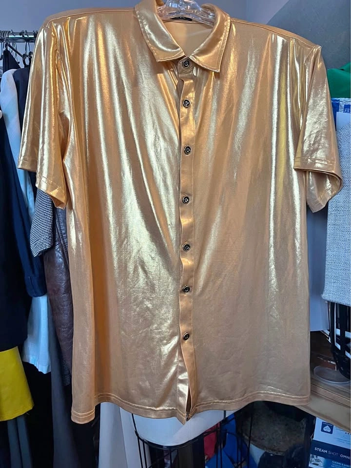 Gold Lamé Jersey Men's Club Shirt