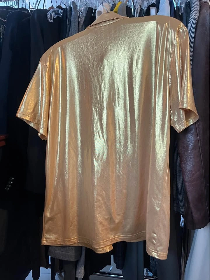 Gold Lamé Jersey Men's Club Shirt - photo 2
