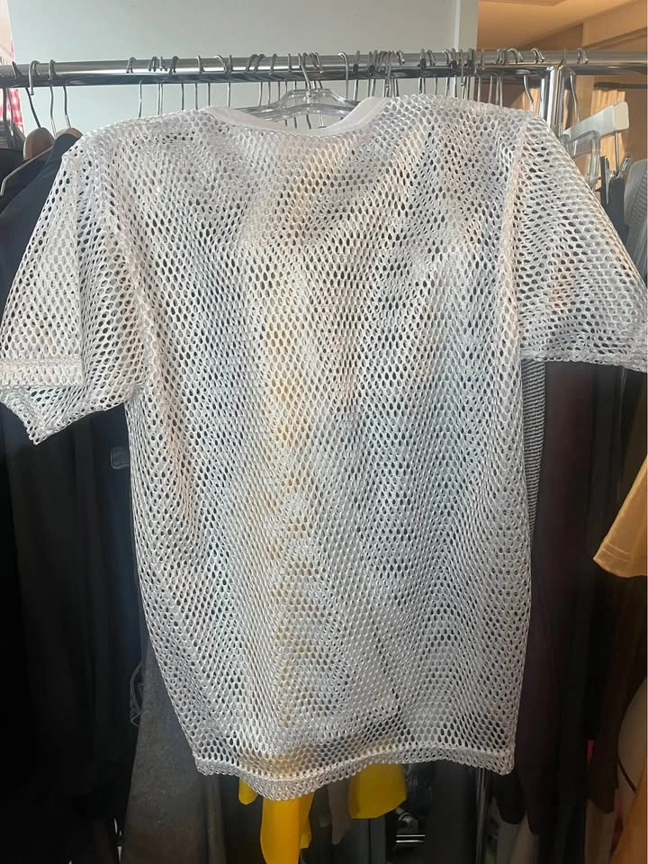 White mesh tee, size medium - photo 2