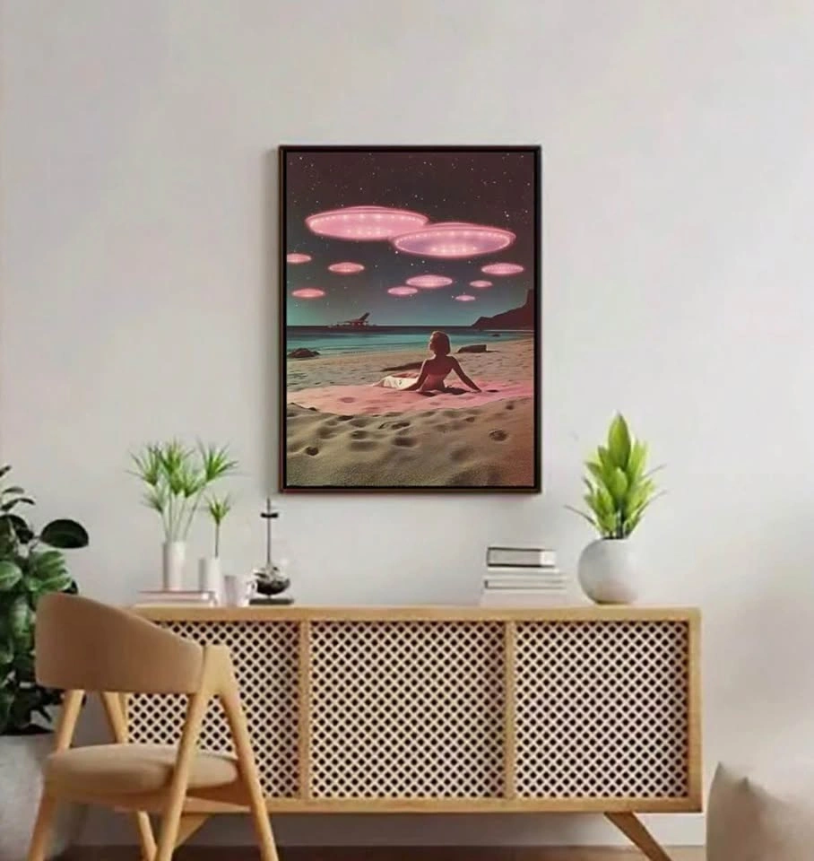 Poster "beach and UFO" - photo 2