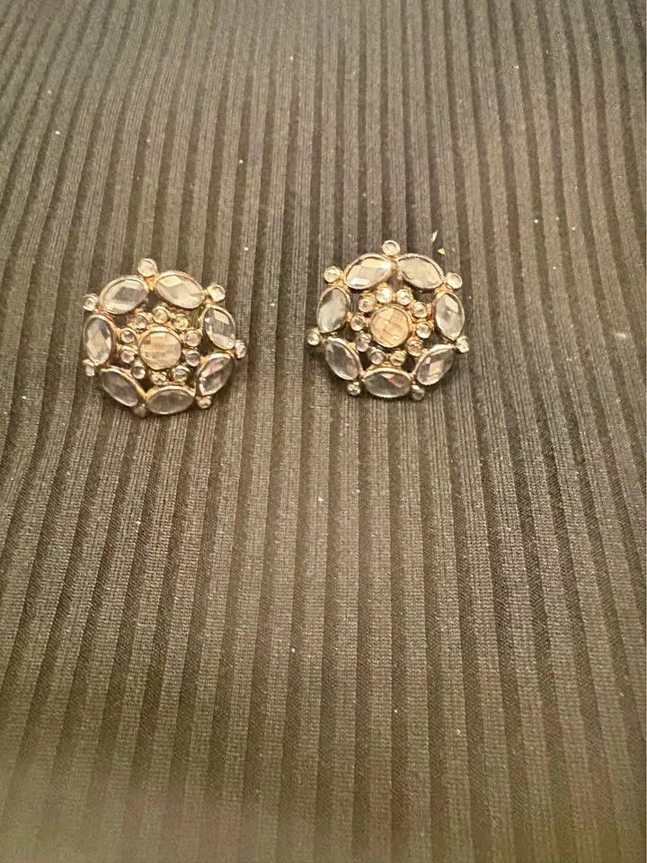 Rose Cut White Topaz Earrings