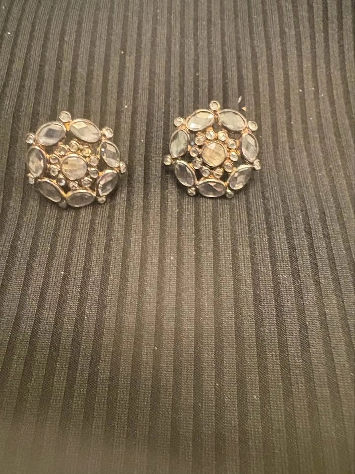 Rose Cut White Topaz Earrings - photo 3