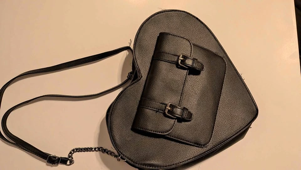 Black Goth Heart Purse
