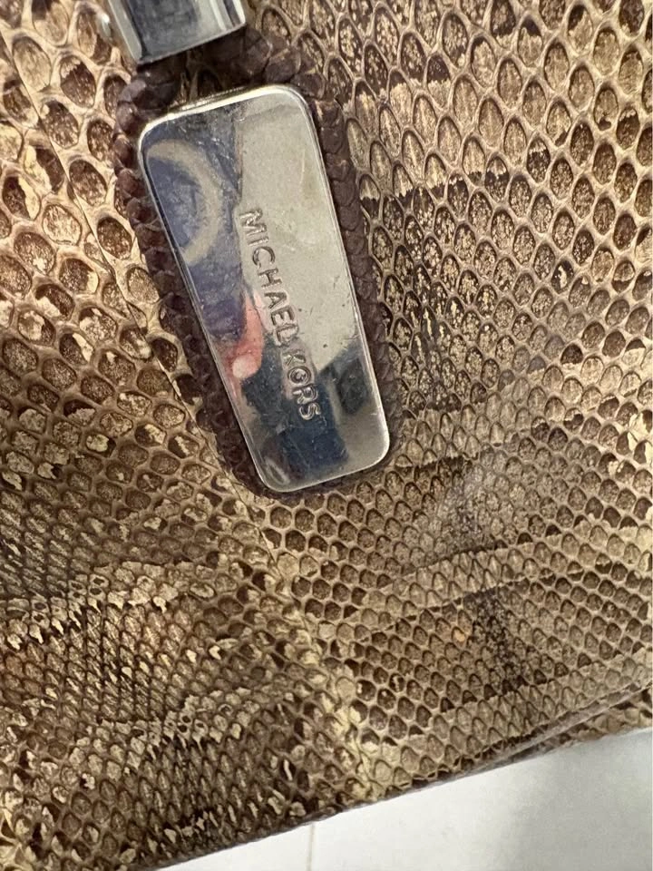 MICHAEL KORS SNAKESKIN LEATHER PURSE - photo 5