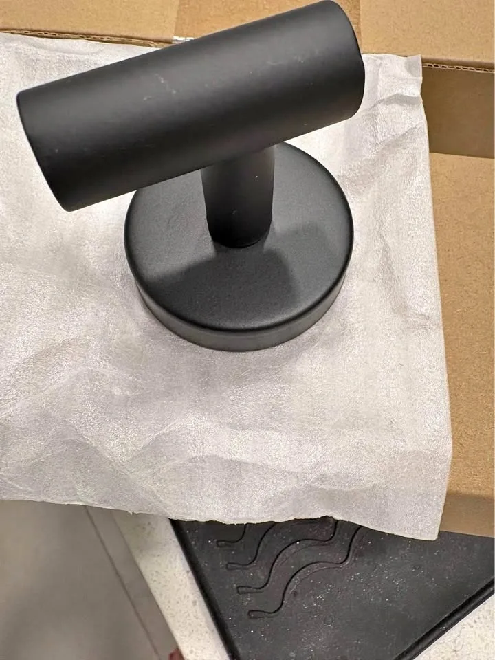 Wallery 6 Pack Modern Black Towel Hooks