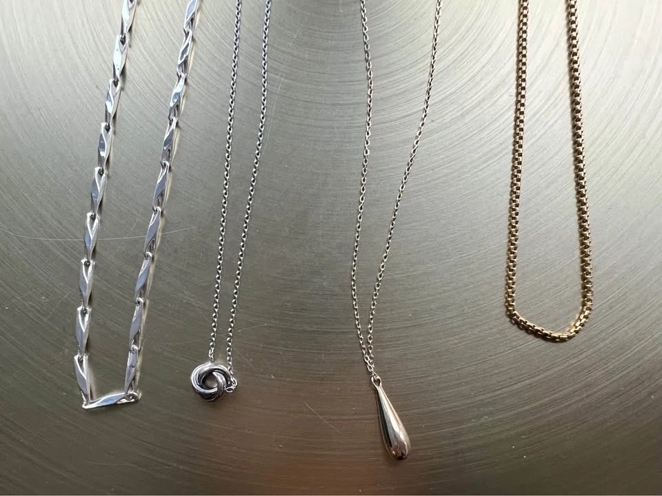 Sterling silver and gold necklaces - photo 2