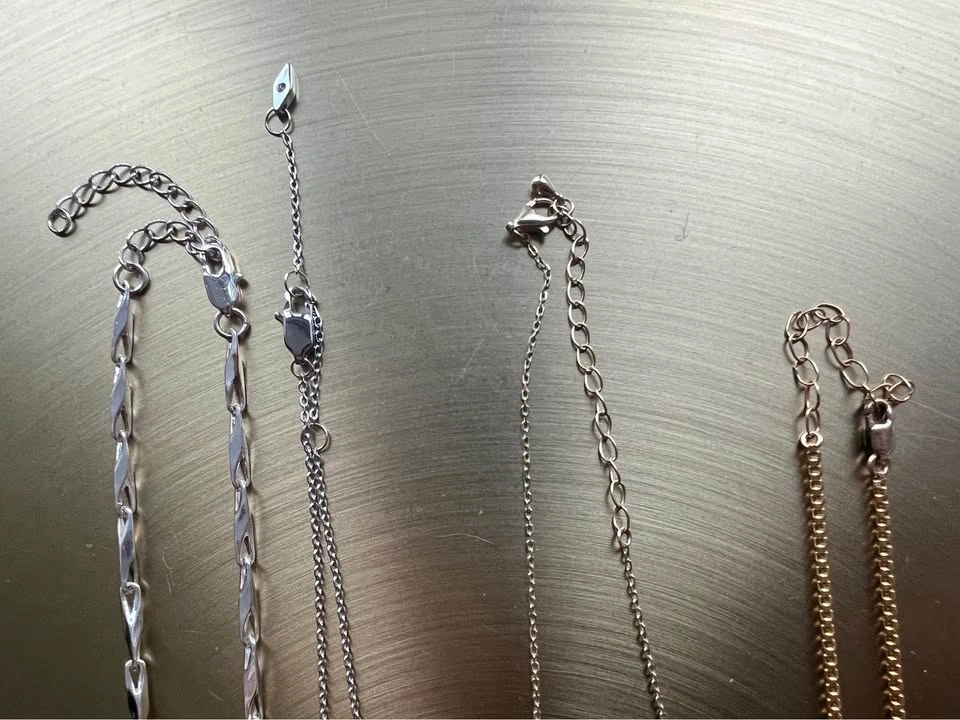 Sterling silver and gold necklaces - photo 3