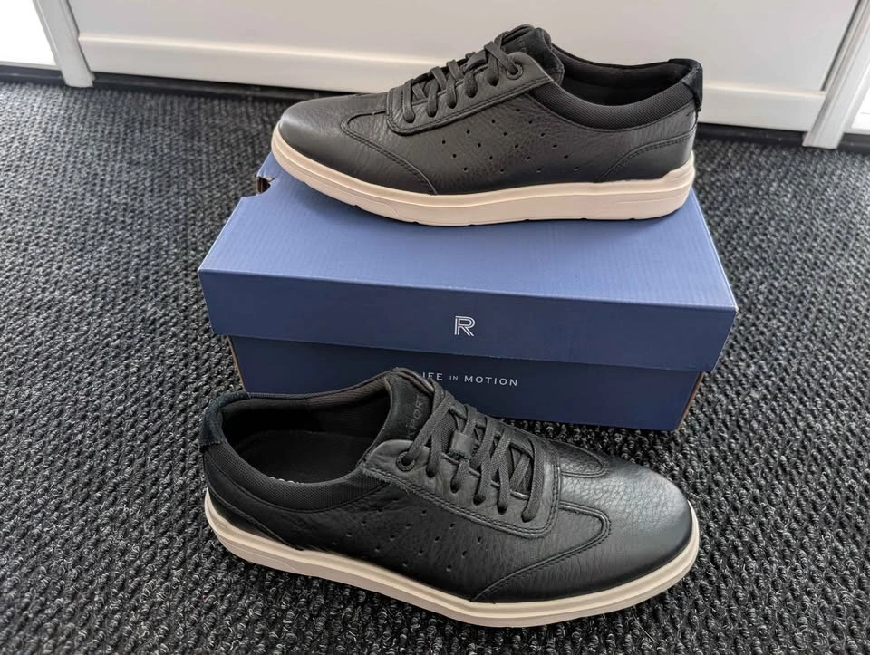 Rockport Total Motion Court T-Toe Leather Sneakers Size 7.5 NEW - photo 5