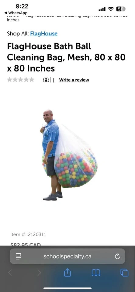 80 x 80 Mesh Bath Ball Cleaning Bag - Flaghouse