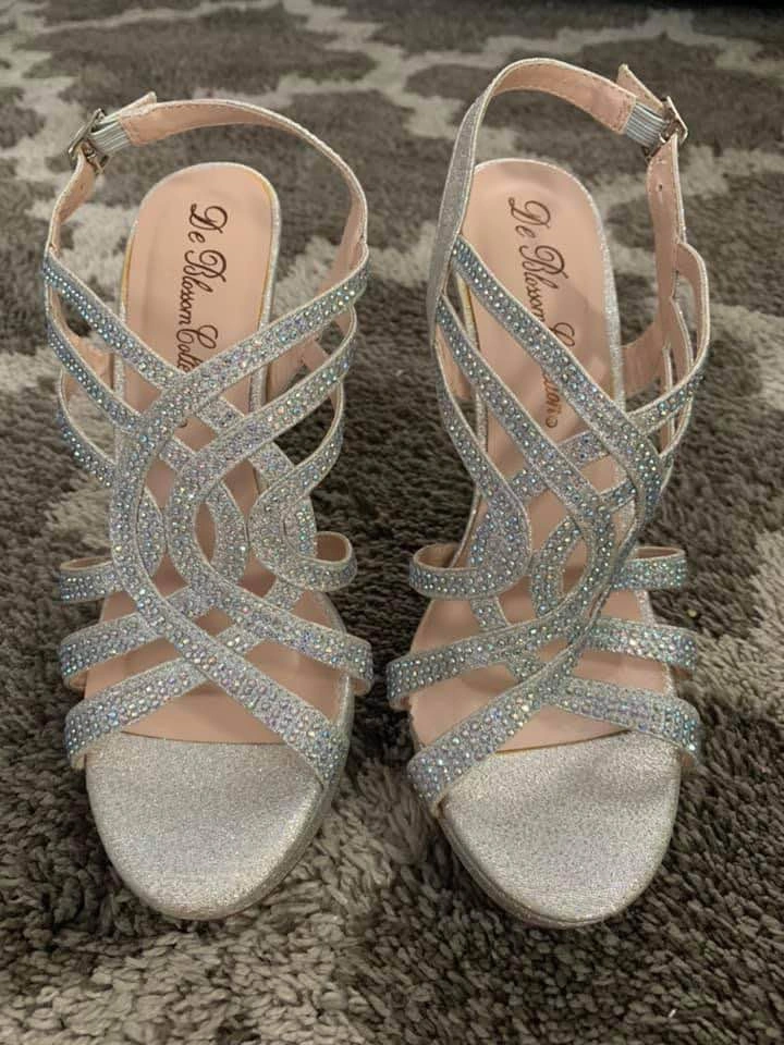 Silver prom/wedding shoes