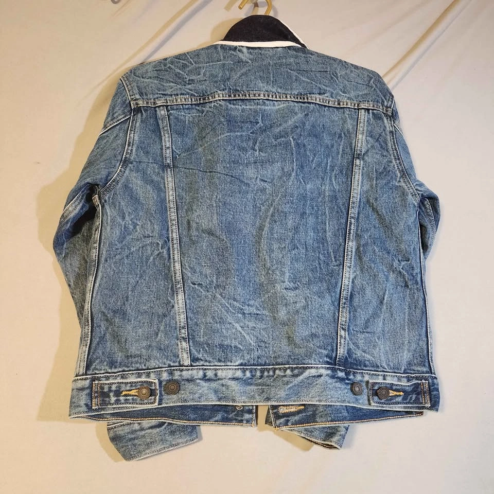 Levi’s x HBC Denim Trucker Jacket - Striped Blanket Lined - Size - photo 4