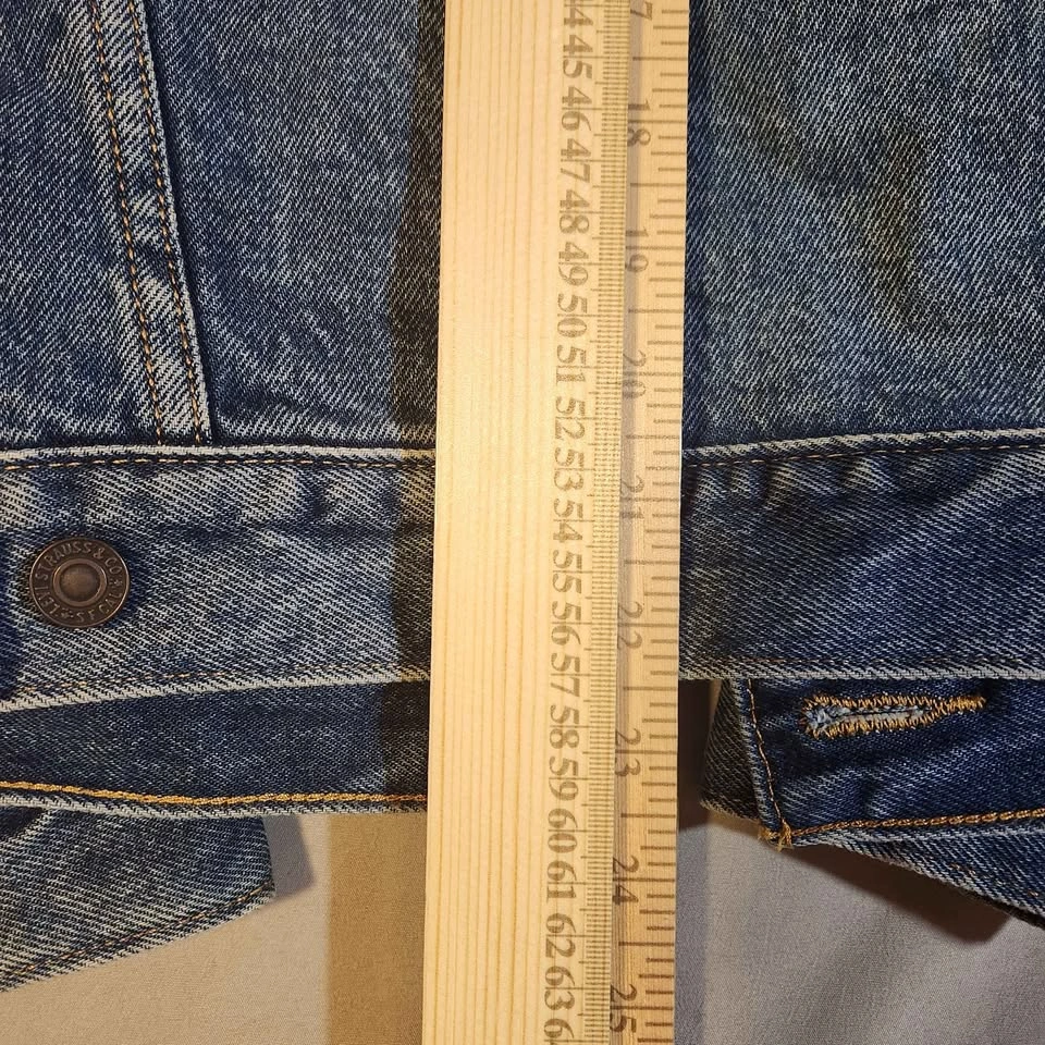Levi’s x HBC Denim Trucker Jacket - Striped Blanket Lined - Size - photo 5