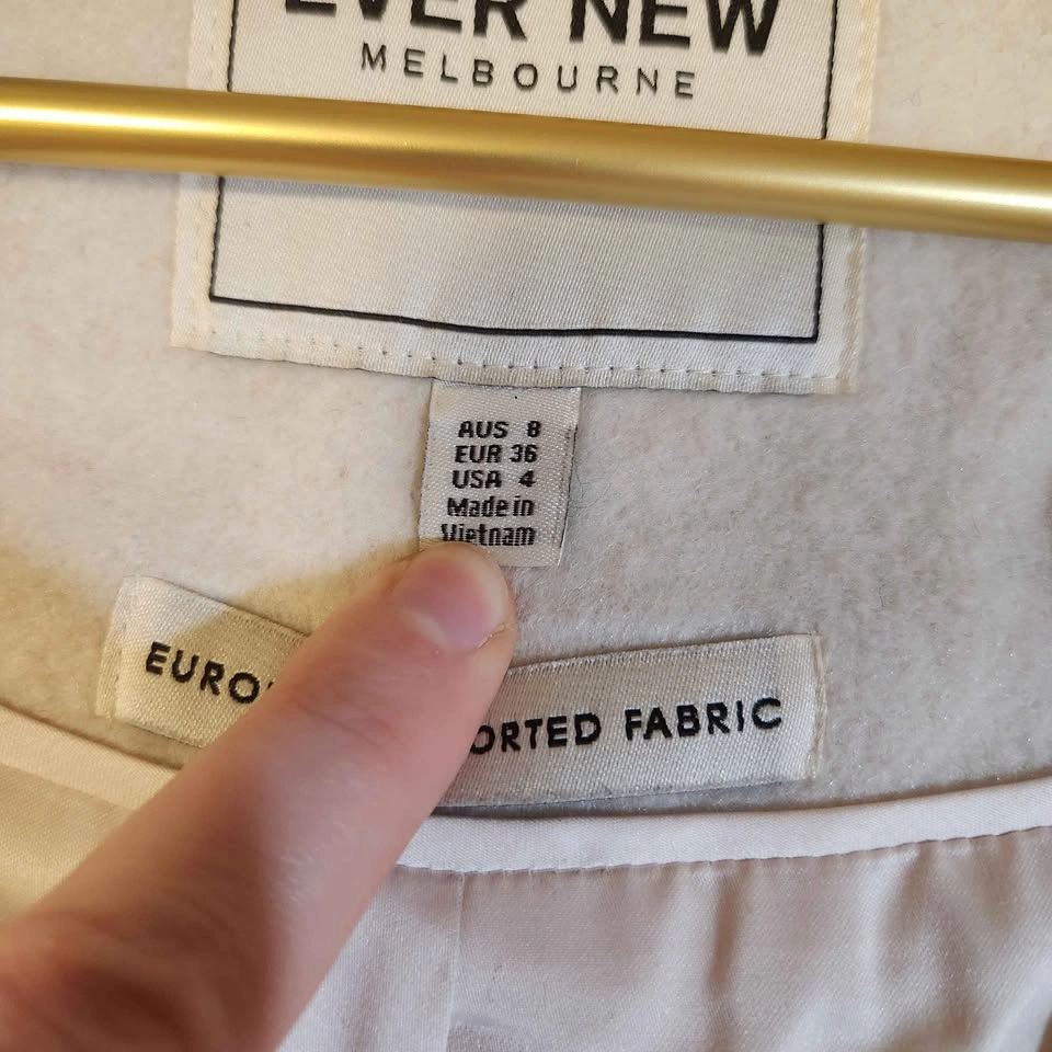Ever New Melbourne Skylar Cream Wool Blend Coat Size 4 - photo 3