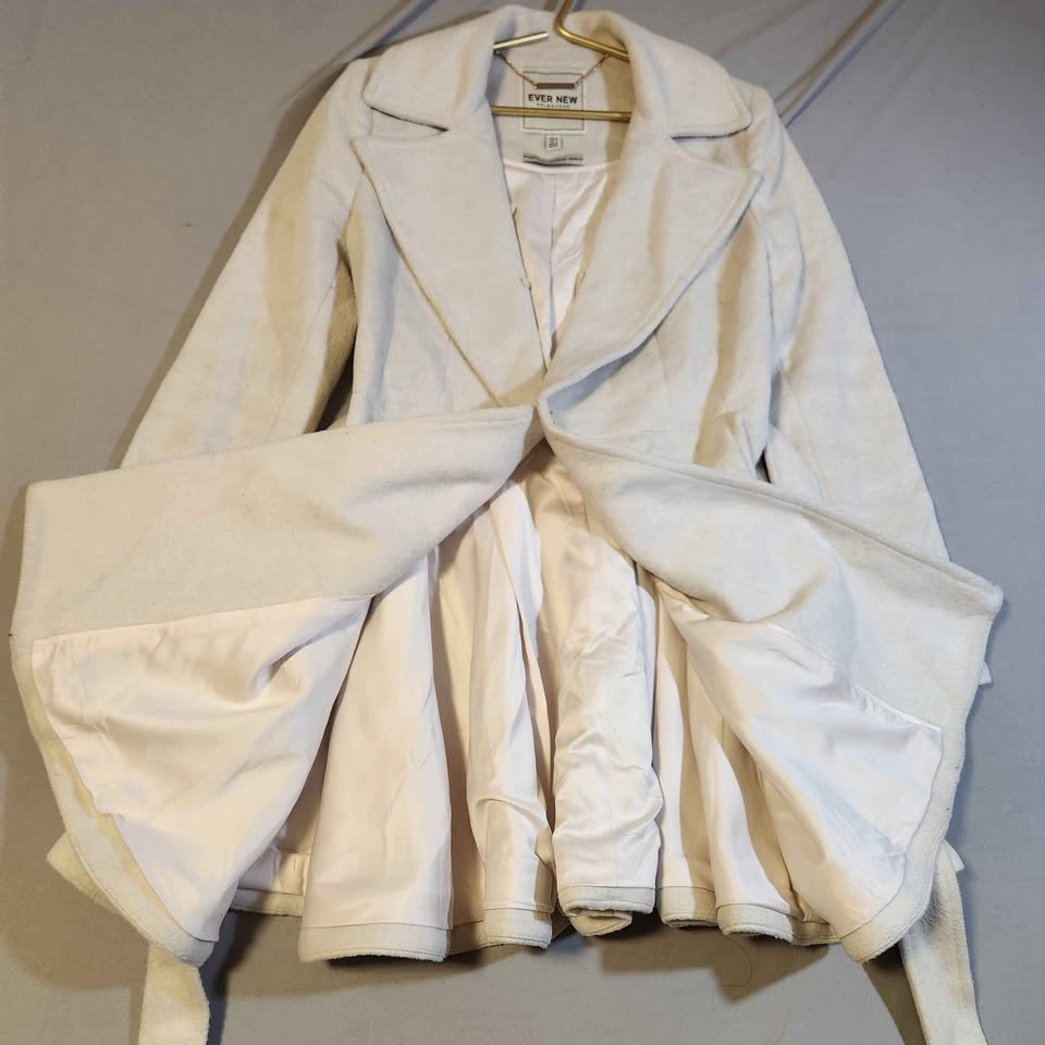 Ever New Melbourne Skylar Cream Wool Blend Coat Size 4 - photo 4