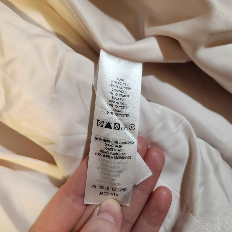 Ever New Melbourne Skylar Cream Wool Blend Coat Size 4 - photo 5