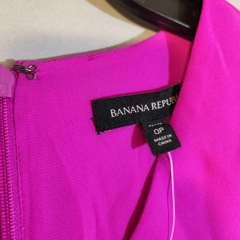 Banana Republic Pink V-Neck Bell Sleeve Dress 0P Petite NWT - photo 3