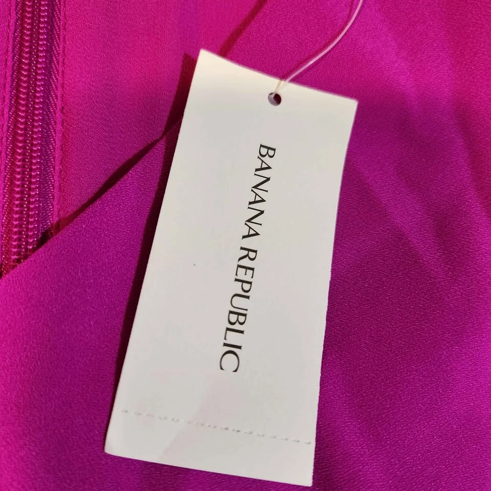 Banana Republic Pink V-Neck Bell Sleeve Dress 0P Petite NWT - photo 4