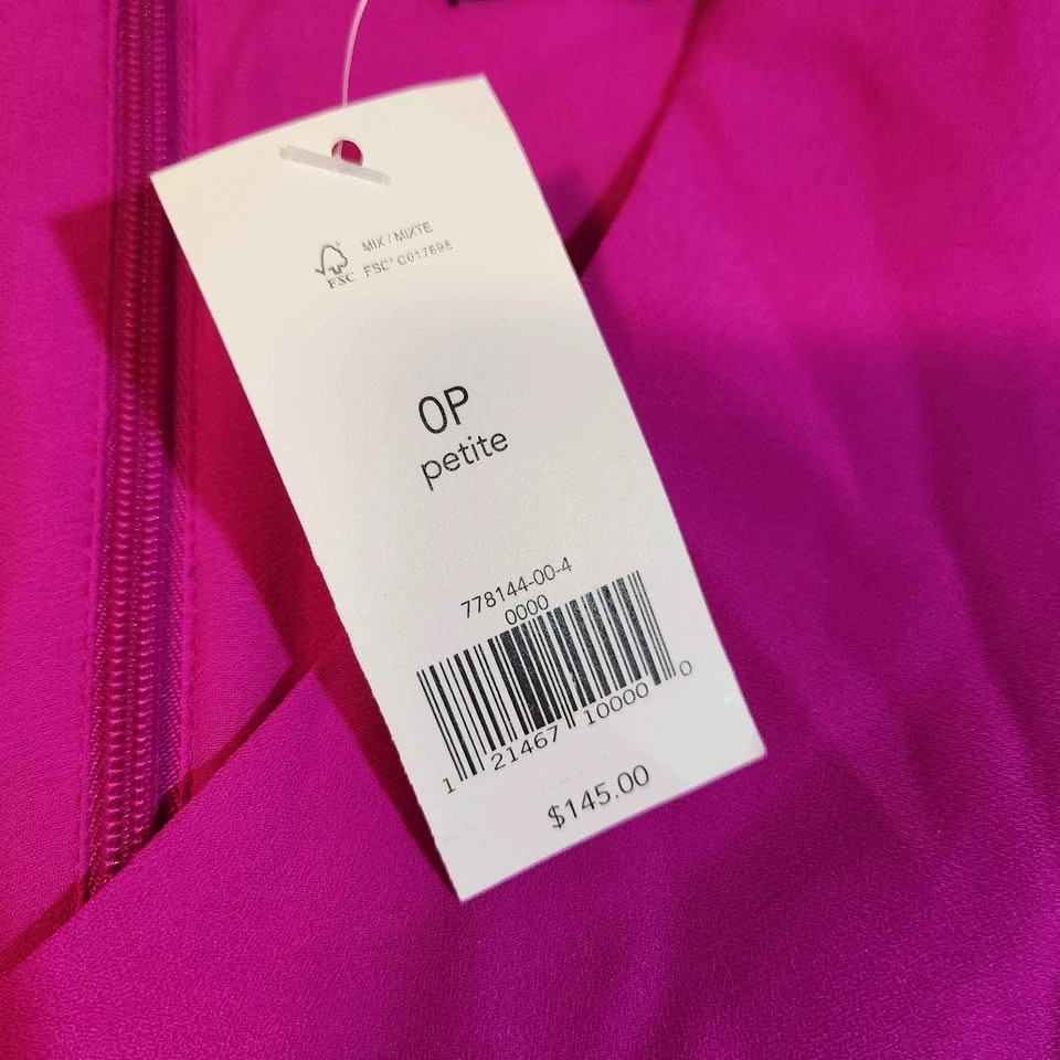 Banana Republic Pink V-Neck Bell Sleeve Dress 0P Petite NWT - photo 5