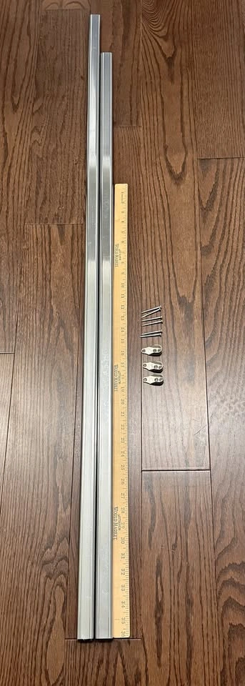 2 Chrome Closet Rods + Brackets 56" & 51" – Closet Hardware⚽️