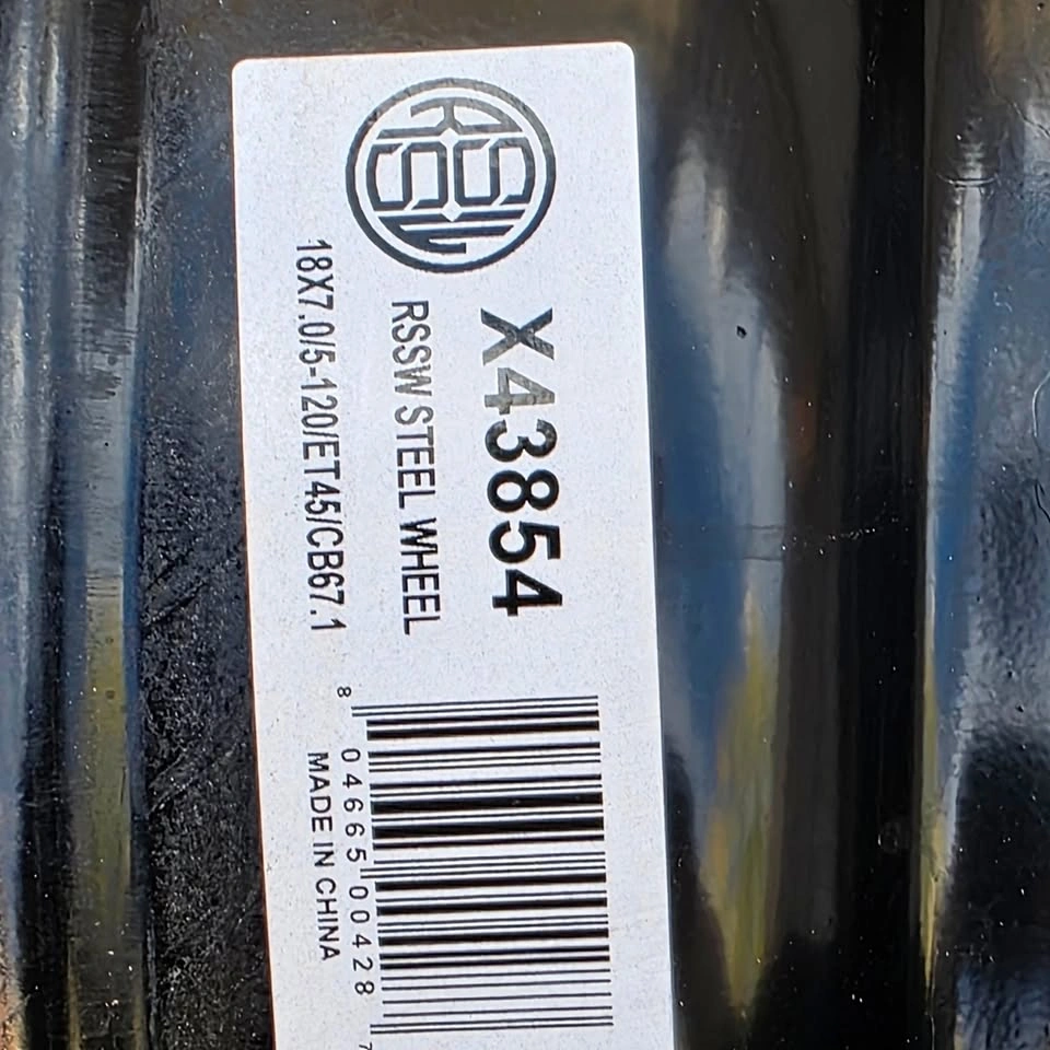 four 18 inch steel rims 5x120