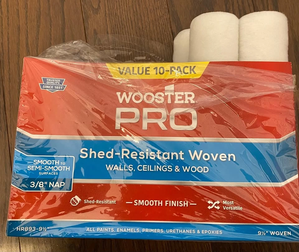 4 Wooster Pro Woven Roller Covers - 9.5" x 3/8" - $4 each - photo 3