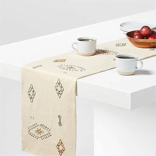 Crate & Barrel 90” Linen Table Runner BNWT - photo 2