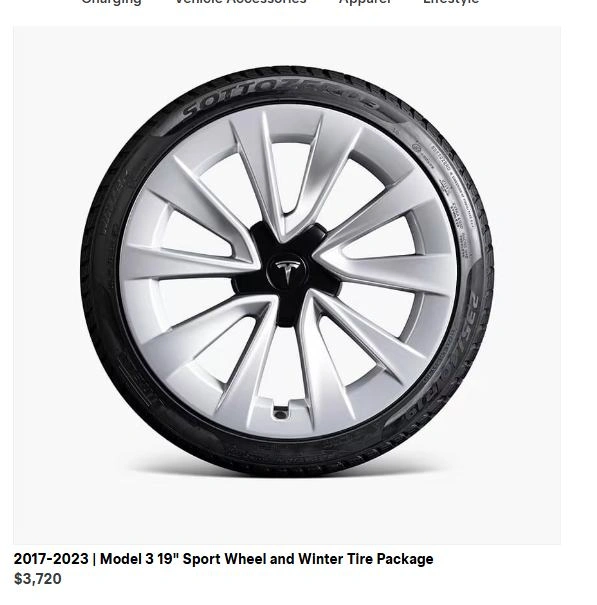 19 inch Tesla Model 3 Rims w/ Pirelli Winter Tires & TPMS - photo 3