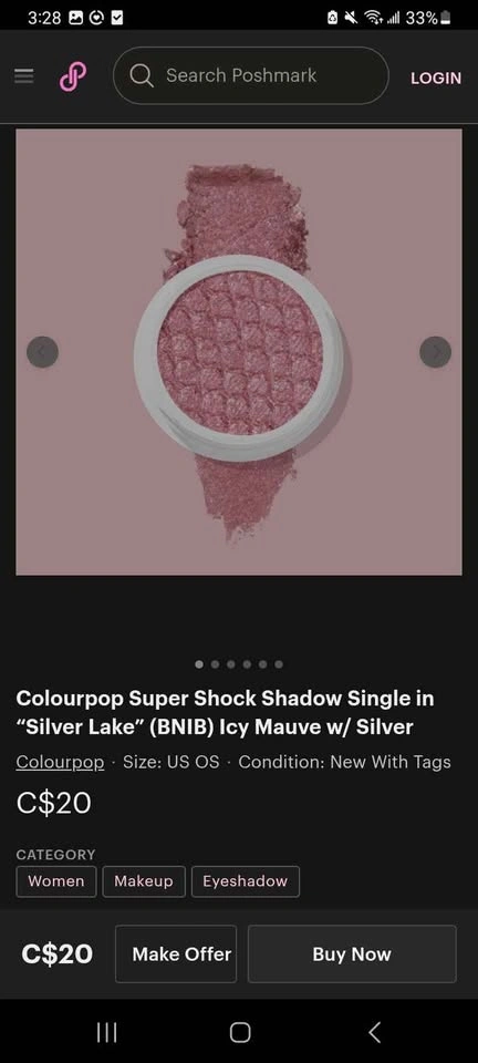 ColourPop Super Shock Shadow Silver Lake - photo 3